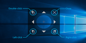 blue launchpad with Windows background