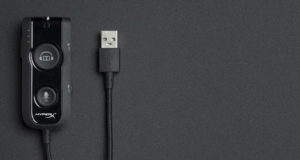 Large buttons on a dongle for volume control, with a USB